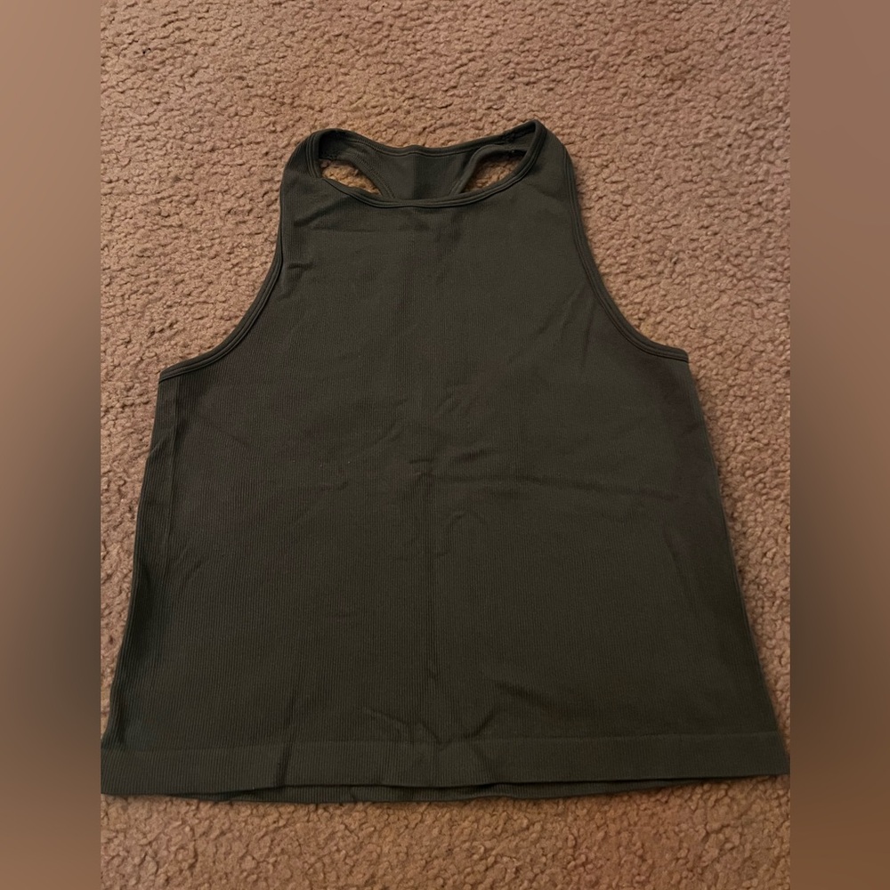 Free people intimate racerback tank top. M/L. Olive green.